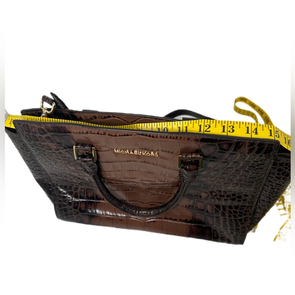 Michael Kors Large Embossed Leather Bag - Picture 9 of 13
